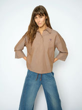 Indlæs billede til gallerivisning MOS MOSH Britze Cam Cotton Blouse Dark Camel
