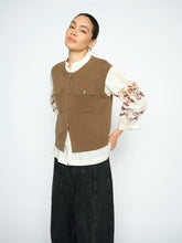 Indlæs billede til gallerivisning MOS MOSH Ayana Wool Knit Vest Dark Camel
