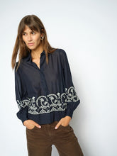 Indlæs billede til gallerivisning MOS MOSH Silc Lino Shirt Salute Navy
