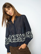 Indlæs billede til gallerivisning MOS MOSH Silc Lino Shirt Salute Navy
