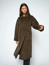 Indlæs billede til gallerivisning MOS MOSH Lucca Barkley Wool Coat Slate Black
