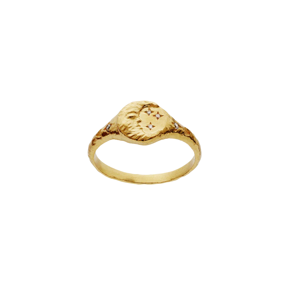 MAANESTEN Magdalena Ring (guld/sølv)