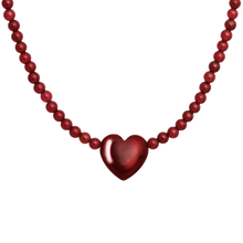 Indlæs billede til gallerivisning MAANESTEN Maroon Heart Necklace
