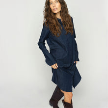 Indlæs billede til gallerivisning MOS MOSH Mattie Flip Denim Dress Dark Blue
