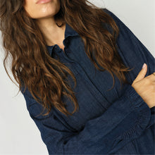 Indlæs billede til gallerivisning MOS MOSH Mattie Flip Denim Dress Dark Blue
