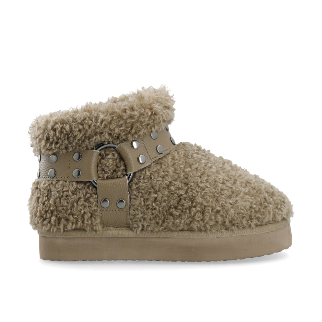 BIANCO MEDINA Varm Flatform Ankel Boot Taupe