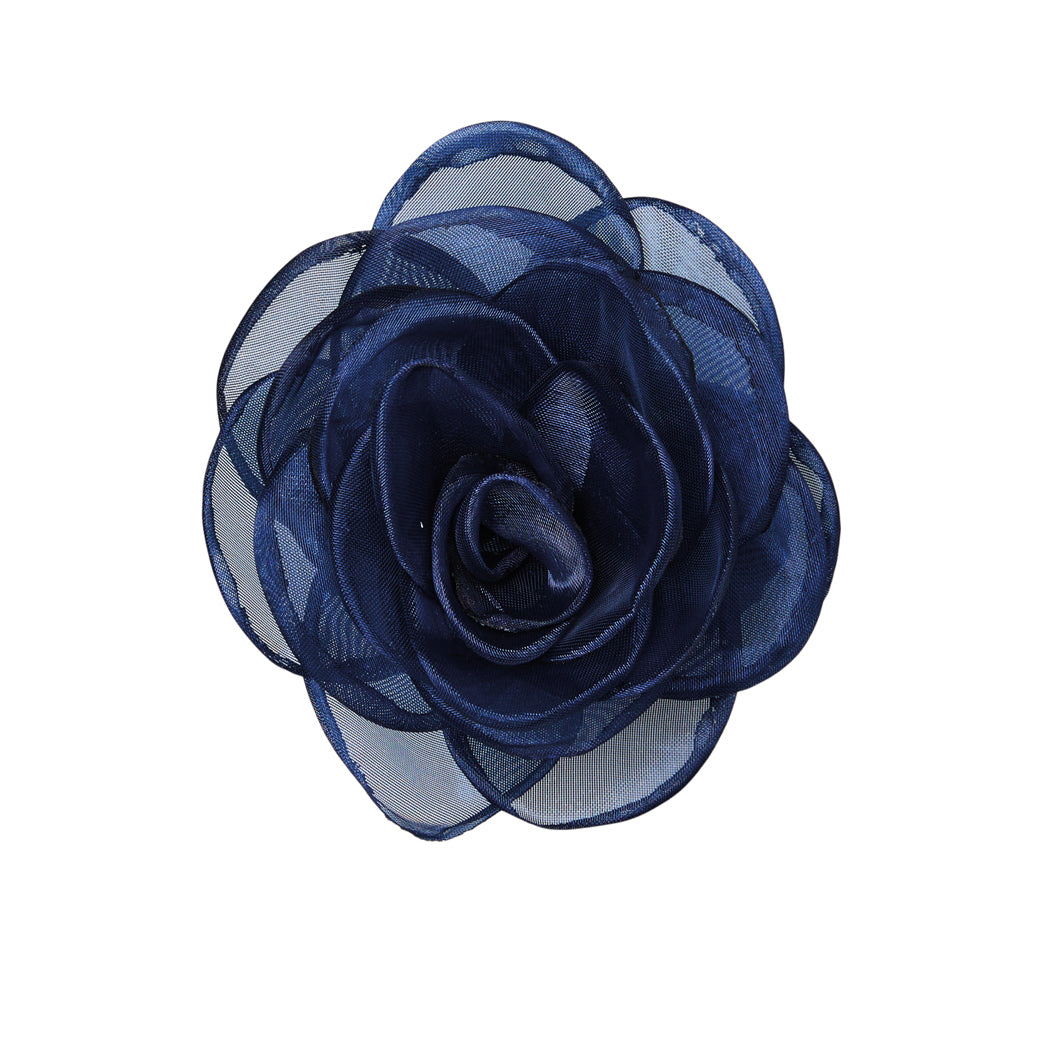 BECK SÖNDERGAARD Orchia Flower Hair Tie Sargasso Blue