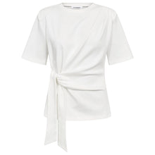 Indlæs billede til gallerivisning CO' COUTURE Oriane Pleat Tie Tee Hvid
