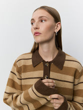 Indlæs billede til gallerivisning SOFIE SCHNOOR Storma Knit Polo Brown Melange

