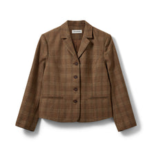 Indlæs billede til gallerivisning SOFIE SCHNOOR Poppy Checked Fitted Blazer Maple Brown Check
