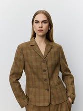 Indlæs billede til gallerivisning SOFIE SCHNOOR Poppy Checked Fitted Blazer Maple Brown Check
