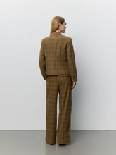 Indlæs billede til gallerivisning SOFIE SCHNOOR Poppy Checked Fitted Blazer Maple Brown Check
