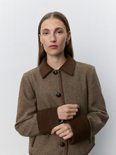 Indlæs billede til gallerivisning SOFIE SCHNOOR Kamikka Short Tweed Jacket Brown Check
