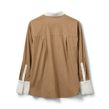 Indlæs billede til gallerivisning SOFIE SCHNOOR Allisson Double Cuff Shirt Maple Brown Striped
