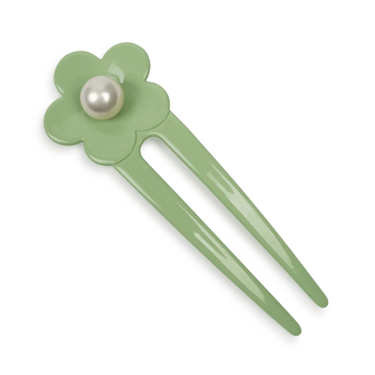 SUI AVA Eva Flower Pearly Clip Green