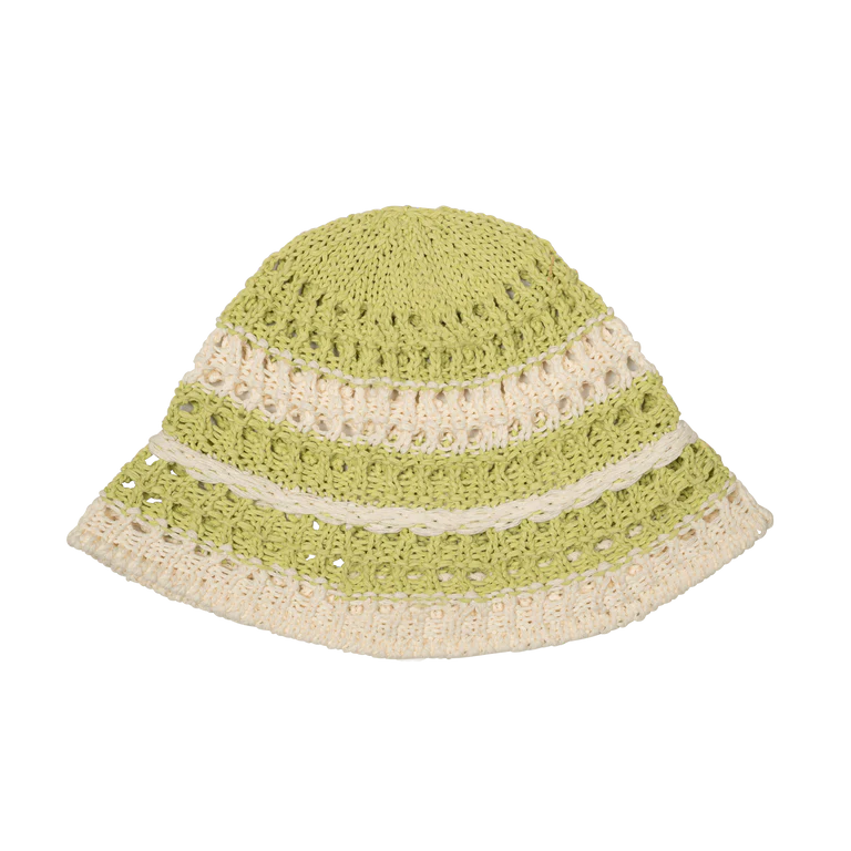 SUI AVA Bohemian Stripe Hat Green