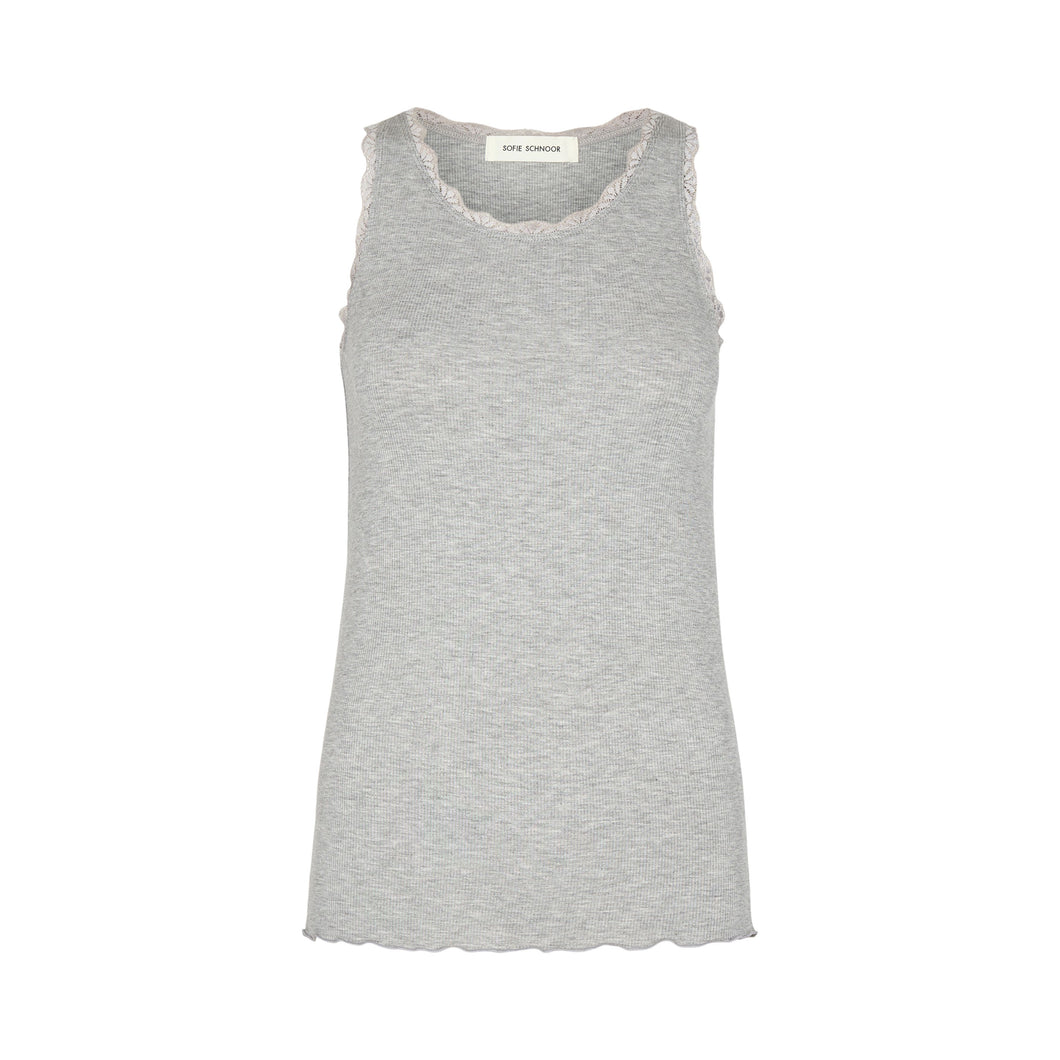 SOFIE SCHNOOR Ulrikke Top Grey Melange