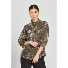 Indlæs billede til gallerivisning BRUUNS BAZAAR Duscle Morea Blouse Brown Flower
