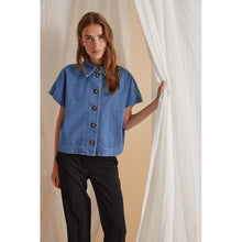 Indlæs billede til gallerivisning HEARTMADE Binca Denim Cape Deep Ocean
