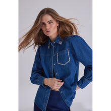 Indlæs billede til gallerivisning BRUUNS BAZAAR Cana Bess Shirt Dark Blue Denim
