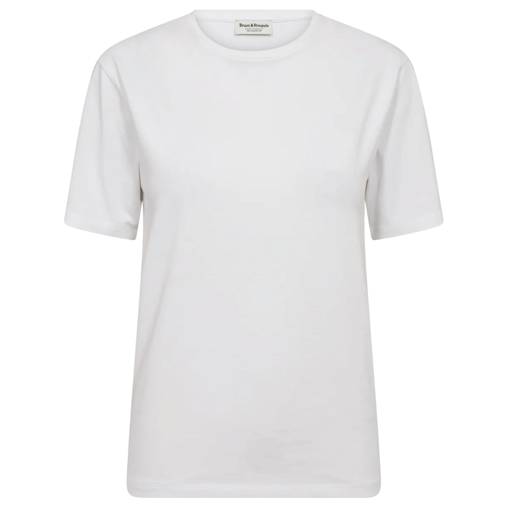 BRUUN & STENGADE Abelone Slim Fit T-shirt White