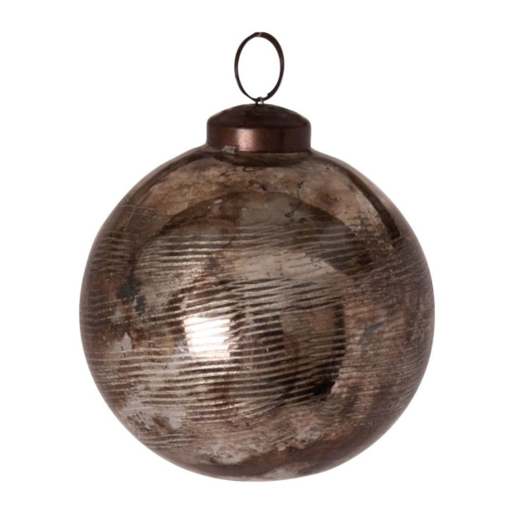 Christmas Ball, Black Oxidised, Ring cut, 7 cm