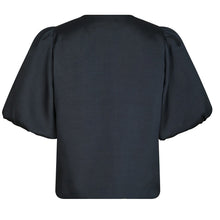 Indlæs billede til gallerivisning NEO NOIR Aisa Dull Satin Blouse Navy
