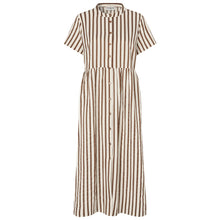 Indlæs billede til gallerivisning LOLLYS LAUNDRY Aliyali Maxi Dress SS Dark Mokka
