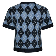 Indlæs billede til gallerivisning NEO NOIR Allestar Check Knit Cardigan Navy
