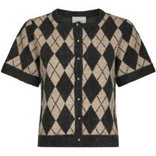 Indlæs billede til gallerivisning NEO NOIR Allestar Check Knit Cardigan Beige
