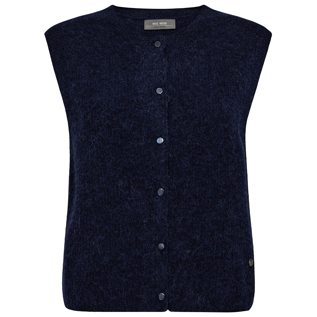 MOS MOSH Almine Thora Knit Vest Maritime Blue
