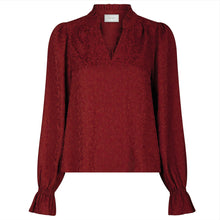 Indlæs billede til gallerivisning NEO NOIR Amara Jacquard Dot Blouse Wine
