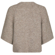 Indlæs billede til gallerivisning NEO NOIR Amaya Fluffy Knit Cardigan Beige Melange
