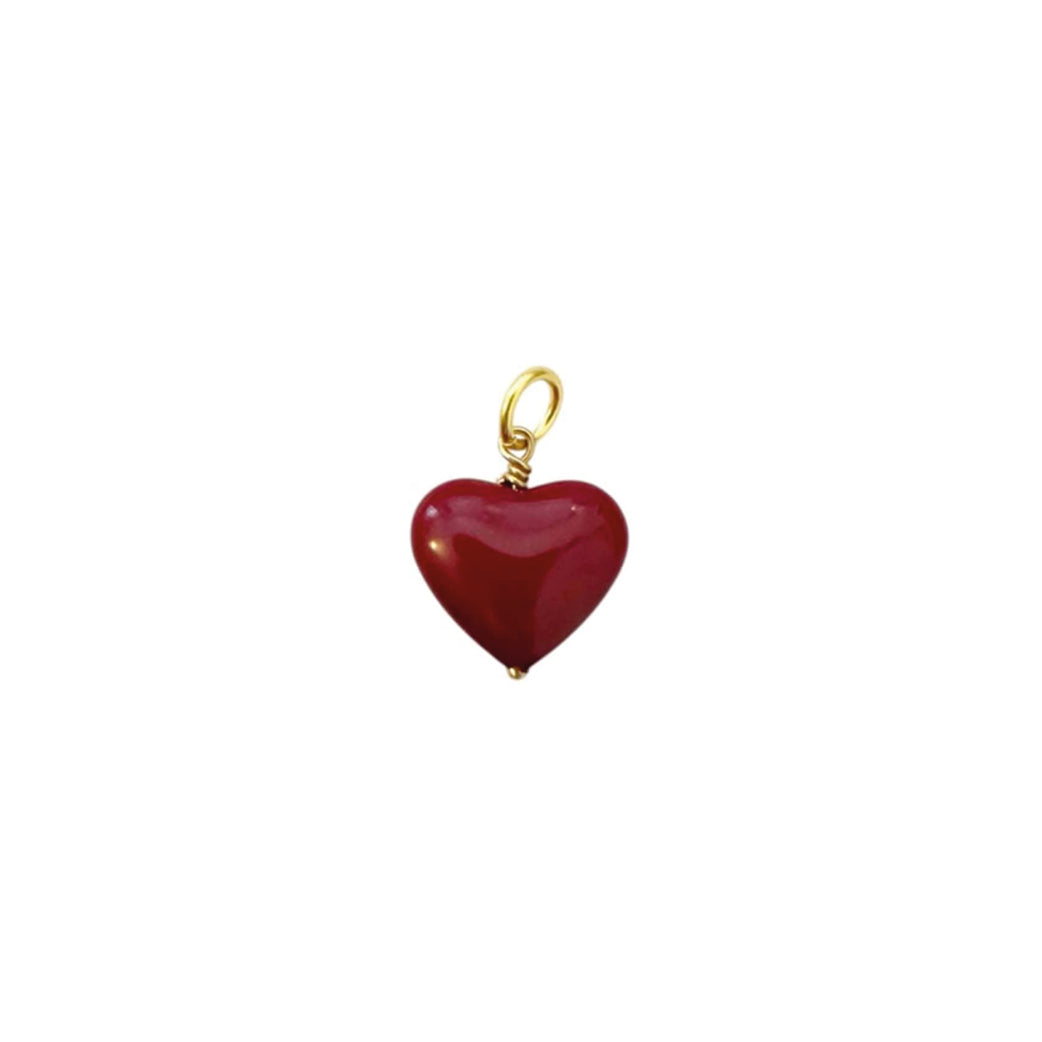 PICO COPENHAGEN Amore Heart Pendant Wine