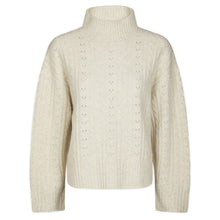 Indlæs billede til gallerivisning NEO NOIR Anda Cable Knit Blouse Ivory
