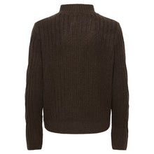 Indlæs billede til gallerivisning JDY Andrea Zip Cable Pullover Coffee Bean

