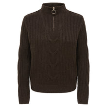 Indlæs billede til gallerivisning JDY Andrea Zip Cable Pullover Coffee Bean
