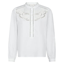 Indlæs billede til gallerivisning NEO NOIR Aneliah Poplin Emb Blouse Hvid
