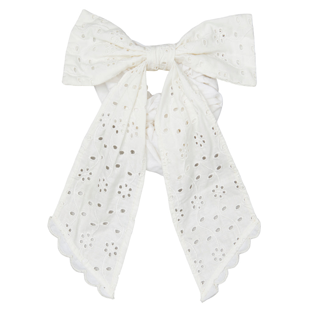 BECK SÖNDERGAARD Angela Bow Scrunchie Birch White