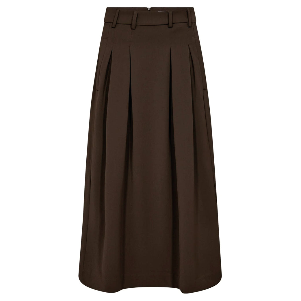 CO' COUTURE Anya Pleat Skirt Brown