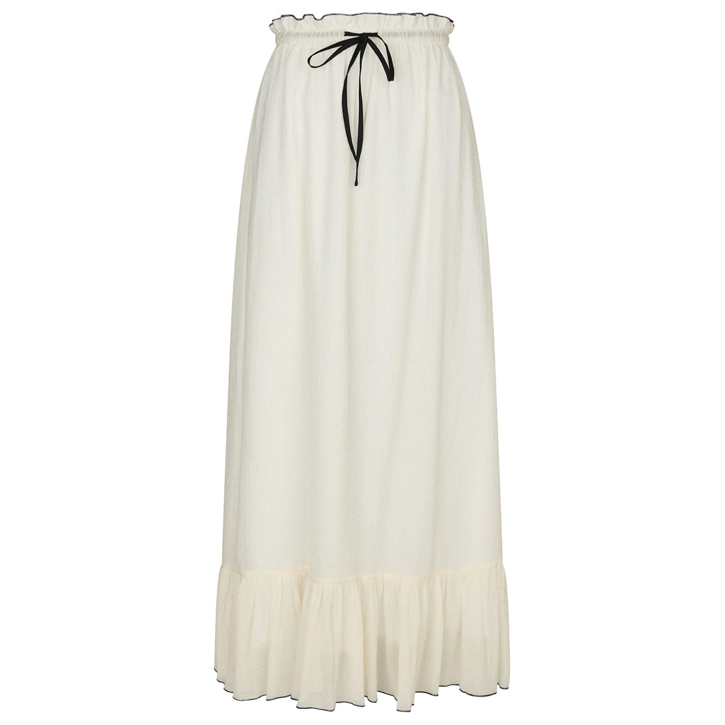 NEO NOIR Ariella Crepe Skirt Creme