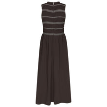 Indlæs billede til gallerivisning NEO NOIR Atika Deco Smock Dress Dark Brown
