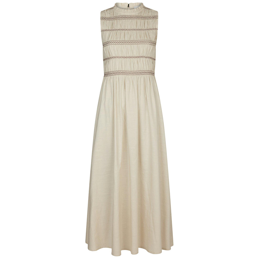 NEO NOIR Atika Deco Smock Dress Ivory