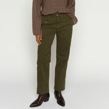 Indlæs billede til gallerivisning MOS MOSH Aymen Len Pant Ankle Olive Night
