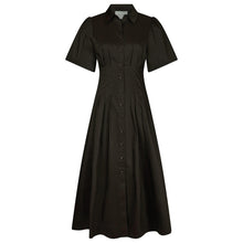 Indlæs billede til gallerivisning NEO NOIR Baia Poplin Dress Chocolate Brown
