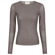 Indlæs billede til gallerivisning NEO NOIR Basira Stone Mesh Blouse Silver
