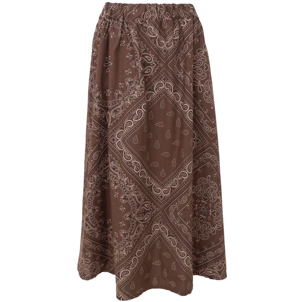 BLACK COLOUR Bcabbie Skirt Coffee Paisley
