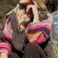 Indlæs billede til gallerivisning BLACK COLOUR Bcadria Multi Striped Jumper Berry
