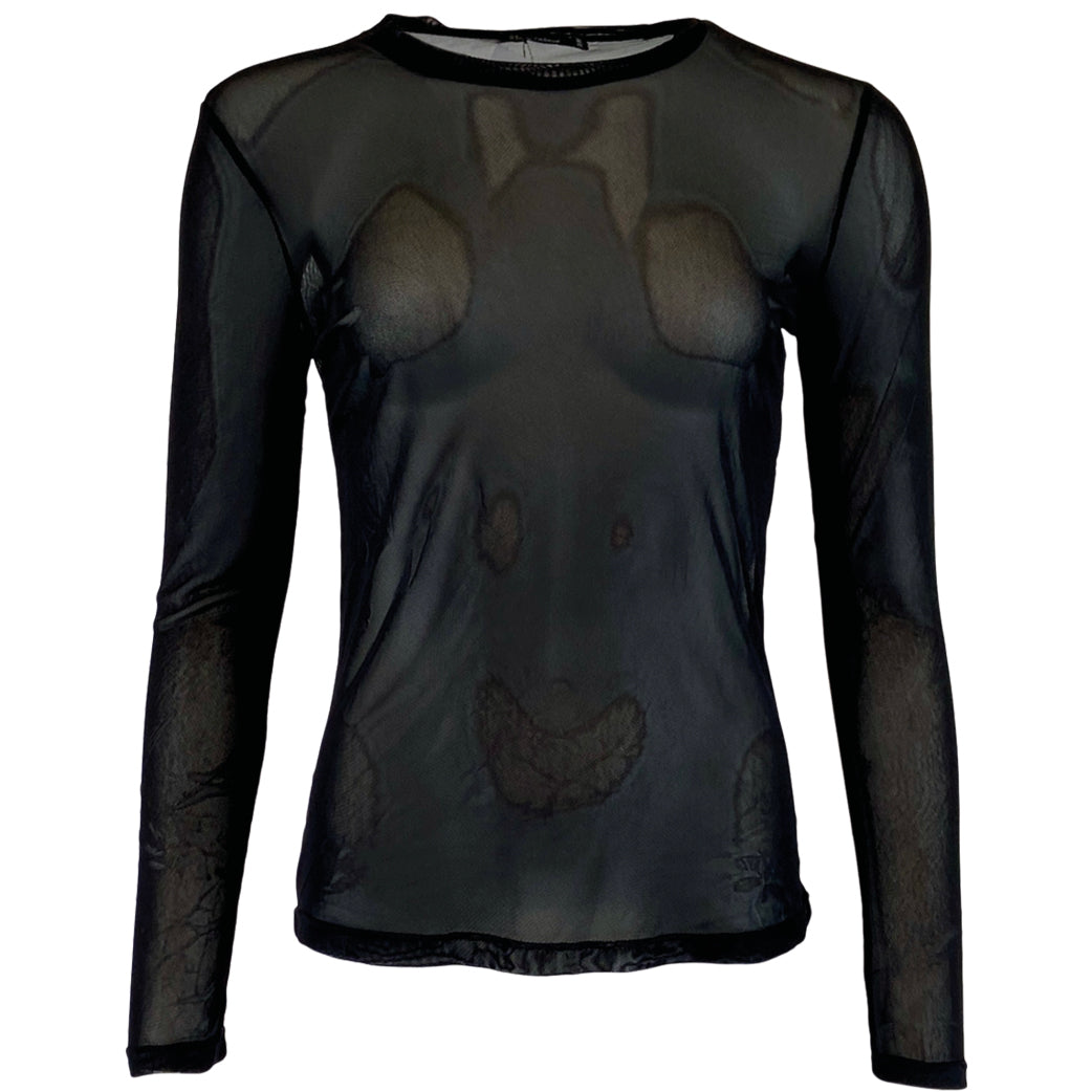 BLACK COLOUR Bcannie Mesh Blouse Sort