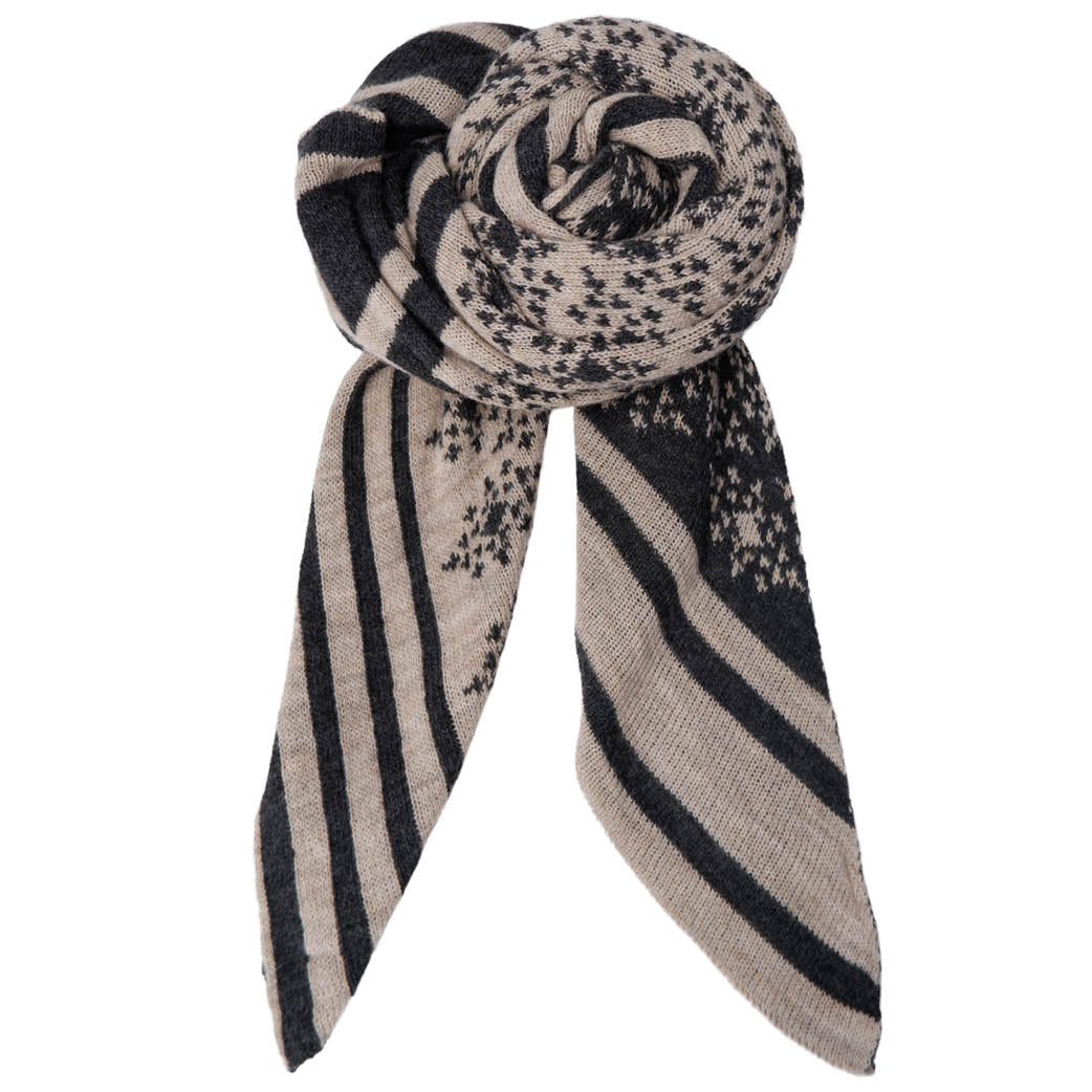 BLACK COLOUR Bcbex Jacquard Scarf Asphalt